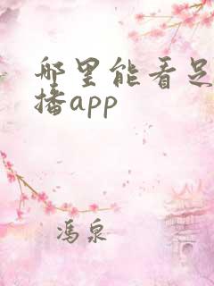 哪里能看足球直播app