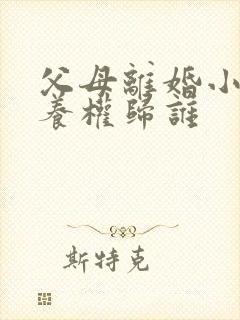 父母离婚小孩抚养权归谁