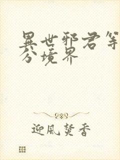 异世邪君等级划分境界