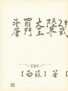 斗罗大陆2绝世唐门王冬武魂