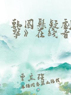 韩国悬疑剧《目击》在线看