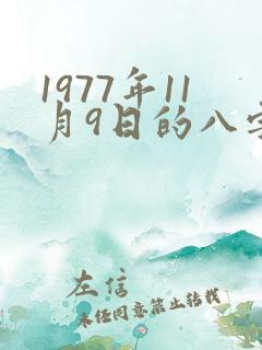 1977年11月9日的八字算命