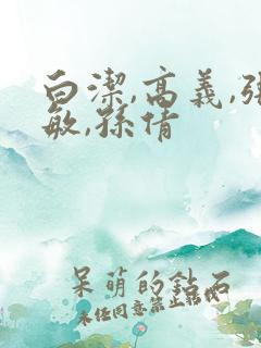白洁,高义,张敏,孙倩