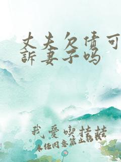 丈夫欠债可以起诉妻子吗