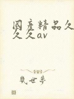 国产精品久久久久久av