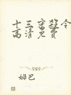 十三密杀令国语高清免费