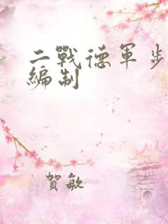 二战德军步兵班编制