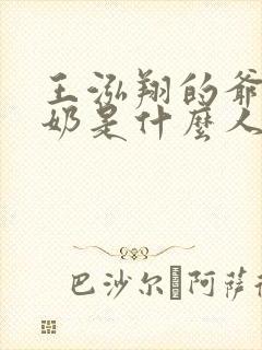 王泓翔的爷爷奶奶是什么人