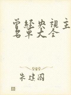 曾经央视主持人名单大全