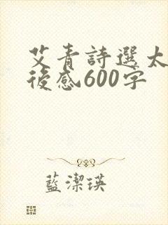 艾青诗选太阳读后感600字
