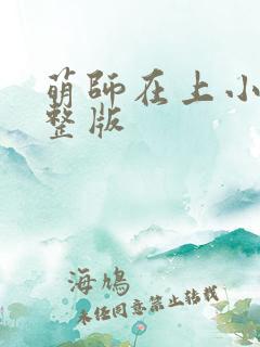 萌师在上小说完整版