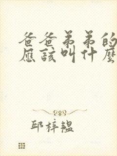 爸爸弟弟的媳妇应该叫什么
