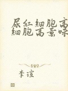 尿红细胞高尿白细胞高意味着什么