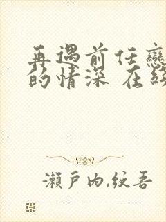 再遇前任恋上他的情深 在线观看