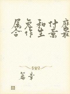 属兔和什么属相合作生意最合适