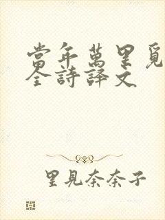 当年万里觅封侯全诗译文