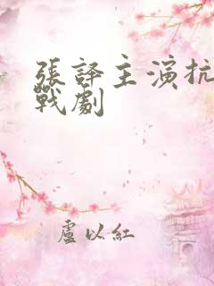 张译主演抗日谍战剧