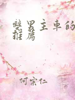 双男主车的动漫推荐