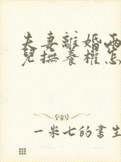 夫妻离婚两个女儿抚养权怎么判