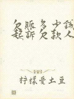 欠账多少钱可以起诉欠款人