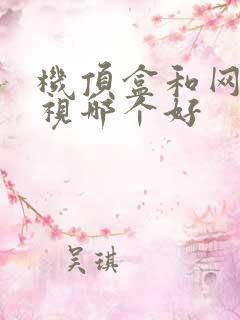 机顶盒和网络电视哪个好