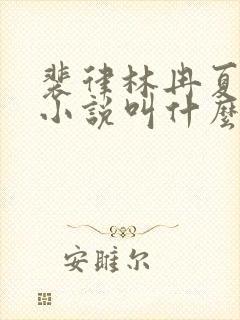裴律林冉夏以云小说叫什么名字