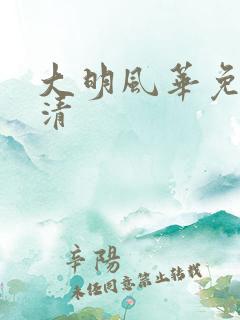 大明风华免费高清