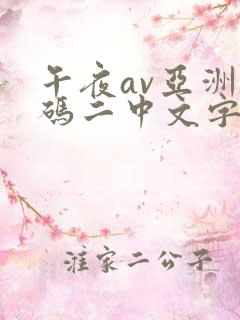 午夜av亚洲一码二中文字幕网址