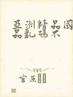 亚洲精品国产精品乱码不