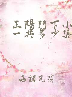 正阳门下小女人一共多少集