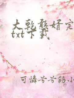 大乾憨婿完整版txt下载