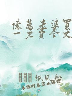 亿万老婆买一送一免费全文阅读
