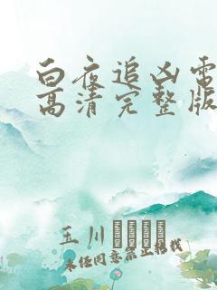 白夜追凶电视剧高清完整版