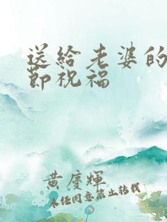 送给老婆的情人节祝福