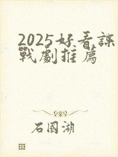 2025好看谍战剧推荐