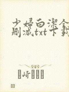 少妇白洁全文无删减txt下载