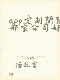 app定制开发哪家公司好