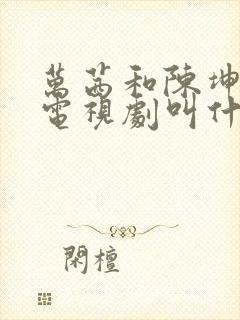 万茜和陈坤演的电视剧叫什么名