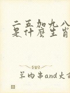二五加九八发财是什么生肖