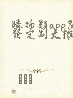 购物类app开发定制大概多少钱
