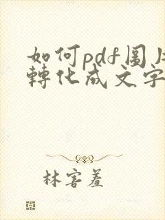 如何pdf图片转化成文字