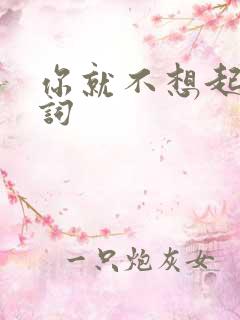 你就不想起我歌词