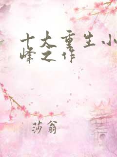 十大重生小说巅峰之作