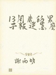 13周岁的男孩子叛逆怎么办