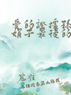 爱的证据孙琦和娟子最后的结局