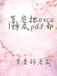 怎么把excel转成pdf都在一页