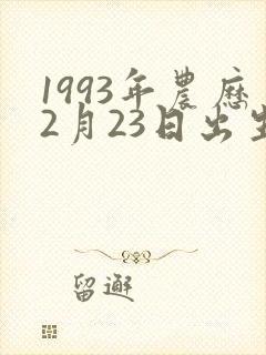 1993年农历2月23日出生命运如何