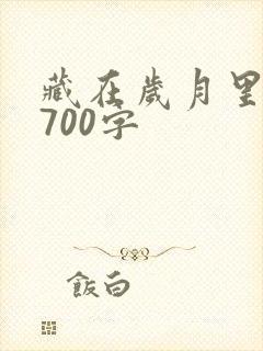 藏在岁月里的爱700字
