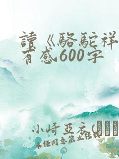 读《骆驼祥子》有感600字