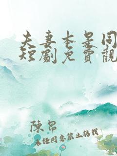 夫妻本是同林鸟短剧免费观看全集